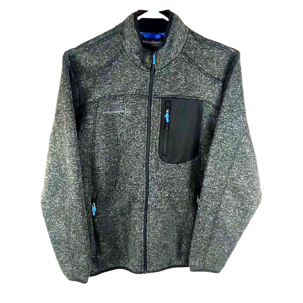 Free Country Live In It Men's Jacket Size X Large Gray Full Zip...